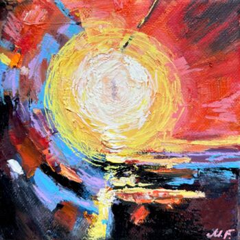 Painting titled "Sunset" by Mariia Fedorova, Original Artwork, Oil