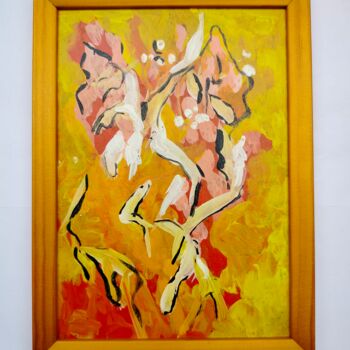 Painting titled "Радио Га-Га" by Mariia Gavriliuk, Original Artwork, Acrylic Mounted on Wood Stretcher frame