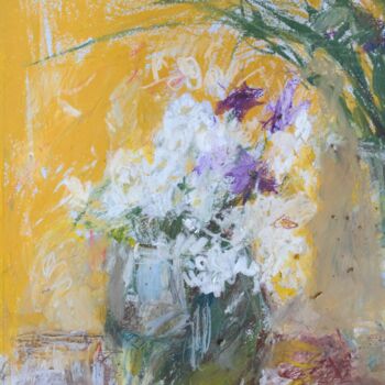 Malerei mit dem Titel "Flowers" von Mariia Kurbatova, Original-Kunstwerk, Pastell