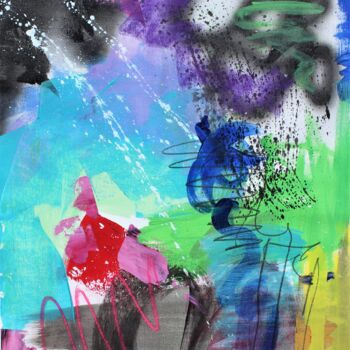 Картина под названием "Over the rainbow 2" - Marija Constantinou, Подлинное произведение искусства, Акрил