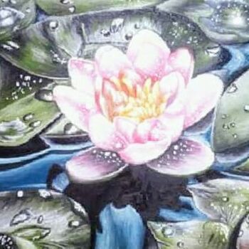 绘画 标题为“Water lily” 由Marija Mitrovic, 原创艺术品, 油