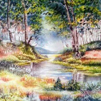 Картина под названием "Rores river" - Marija Mitrovic, Подлинное произведение искусства, Масло