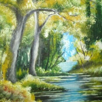 Painting titled "Start autumn" by Marija Mitrovic, Original Artwork, Oil