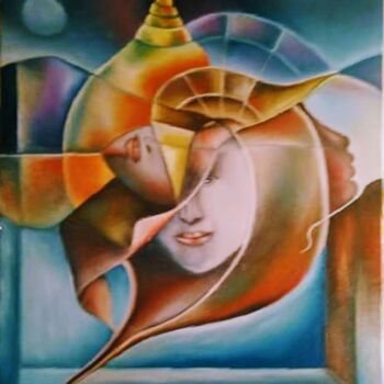 Pittura intitolato "Romantic shell" da Marija Mitrovic, Opera d'arte originale, Olio