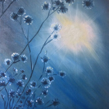 Картина под названием "Aspiration to light" - Marija Rudnewa, Подлинное произведение искусства, Масло