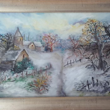 Картина под названием "Nature - Winter  -…" - Marija Sviličić, Подлинное произведение искусства, Масло