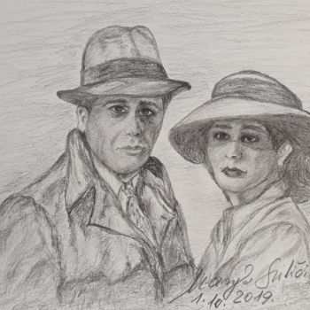 Drawing titled "Drawing - Portraits…" by Marija Sviličić, Original Artwork, Pencil