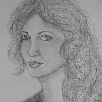 Drawing titled "Drawing portrait -…" by Marija Sviličić, Original Artwork, Pencil
