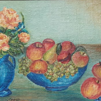 Painting titled "Nature Fruits - Flo…" by Marija Sviličić, Original Artwork, Oil