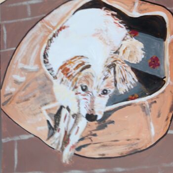 Pittura intitolato "Hund" da Marija Weiß, Opera d'arte originale, Acrilico