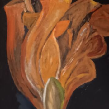 Pintura titulada "Verwelkte Blume" por Marija Weiß, Obra de arte original, Acrílico