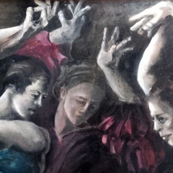 Painting titled "Flamenco" by Marijo Ponce Fest, Original Artwork, Oil