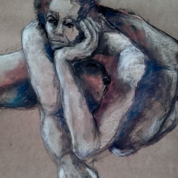Drawing titled "Boudeuse - Sulky" by Marijo Ponce Fest, Original Artwork, Pastel