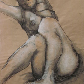 Drawing titled "Désarticulée - Disa…" by Marijo Ponce Fest, Original Artwork, Oil