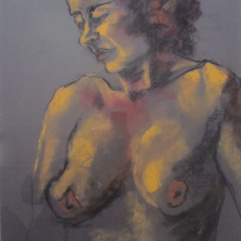Tekening getiteld "Buste féminin - Fem…" door Marijo Ponce Fest, Origineel Kunstwerk, Pastel