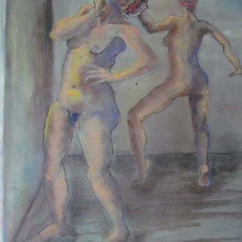 Drawing titled "Danse - Dance" by Marijo Ponce Fest, Original Artwork, Pastel