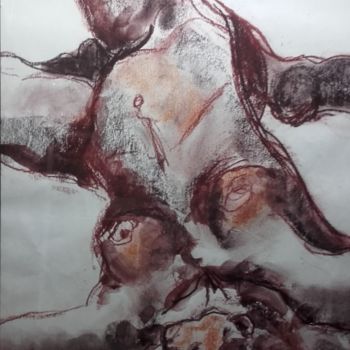 Drawing titled "Simplement nue - Si…" by Marijo Ponce Fest, Original Artwork, Pastel