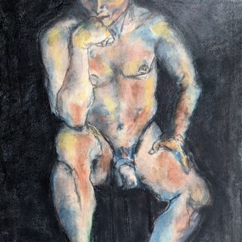Drawing titled "Paolo" by Marijo Ponce Fest, Original Artwork, Pastel