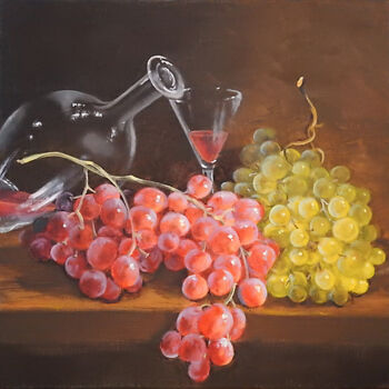 Malerei mit dem Titel "Il frutto della vite" von Marika Soldati, Original-Kunstwerk, Öl