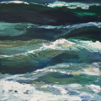 Картина под названием "The Ocean" - Marike Koot, Подлинное произведение искусства, Акрил