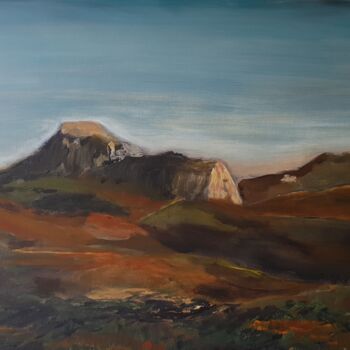 Schilderij getiteld "The Bugarach" door Marike Koot, Origineel Kunstwerk, Acryl