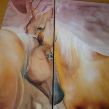 Pintura intitulada "horses" por Marilda Beligni, Obras de arte originais