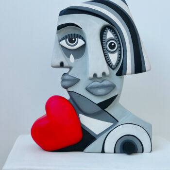 Sculpture titled "Yearning for you" by Marilene Salles, Original Artwork, Resin