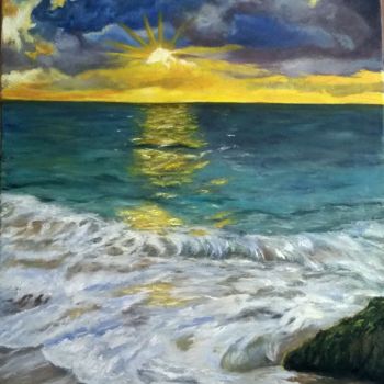 Pintura intitulada "amanecer" por Marilo, Obras de arte originais, Óleo