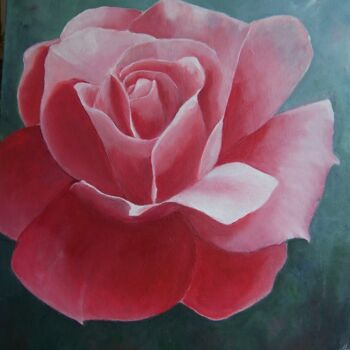 Peinture intitulée "rose" par Marilyn Bourgois, Œuvre d'art originale