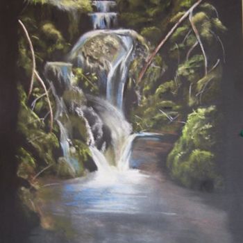 Painting titled "cascade" by Marilyn Bourgois, Original Artwork