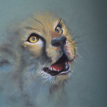 Pintura intitulada "guepard" por Marilyn Bourgois, Obras de arte originais