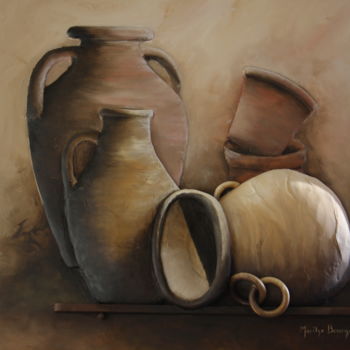 Peinture intitulée "poterie" par Marilyn Bourgois, Œuvre d'art originale