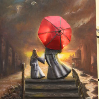 Peinture intitulée "Avant l'orage" par Marilyn Bourgois, Œuvre d'art originale