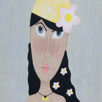 Painting titled "Claudia" by Marilyn Cantrel, Original Artwork, Acrylic Mounted on Wood Stretcher frame