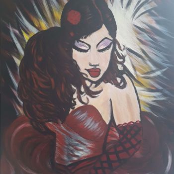 Pintura titulada "Danseuse espagnole" por Marilyn, Obra de arte original, Acrílico