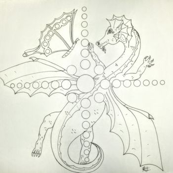 Drawing titled "Dragonbutterfly.jpg" by Mkrartworks, Original Artwork