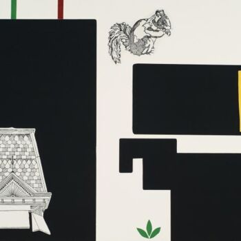 Gravures & estampes intitulée "Sur les toits" par Marilyse Goulet, Œuvre d'art originale