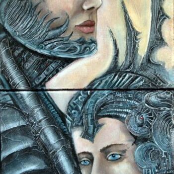 Pintura titulada "Adán y Eva" por Sophia Nuna, Obra de arte original, Oleo