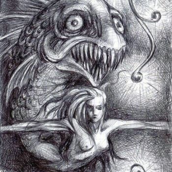 Dibujo titulada "peces" por Sophia Nuna, Obra de arte original, Otro