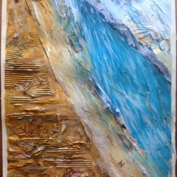 Painting titled "Небо.Песок.Вода.Обл…" by Marina Shilekhina, Original Artwork, Other