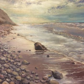 Pintura intitulada "Seascape Oil painti…" por Marina Babintseva, Obras de arte originais, Óleo