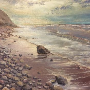 Painting titled "Seascape Oil painti…" by Marina Babintseva, Original Artwork, Oil