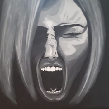 Peinture intitulée "La colère" par Marina Bassano, Œuvre d'art originale, Acrylique Monté sur Châssis en bois