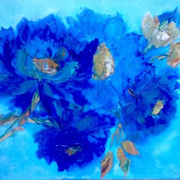 Картина под названием "Синий бархат" - Marina Budnikova, Подлинное произведение искусства, Масло