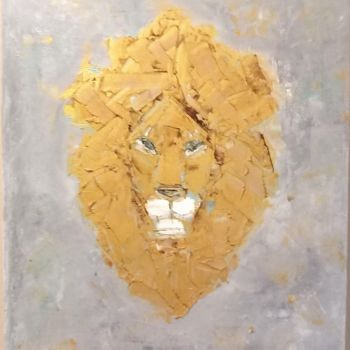 Картина под названием "Королевский лев" - Marina Budnikova, Подлинное произведение искусства, Масло