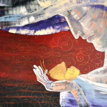 Malarstwo zatytułowany „Nie spłosz moich uc…” autorstwa Marina Czajkowska, Oryginalna praca, Akryl