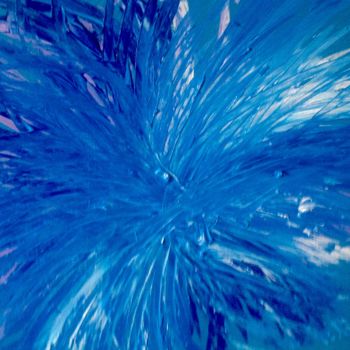 Schilderij getiteld "Bleu eternel" door Marina Dupont Dutilloy, Origineel Kunstwerk, Acryl