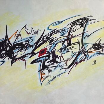 "Moving lines" başlıklı Tablo Marina Ermachenkova (ME) tarafından, Orijinal sanat, Zamklı boya