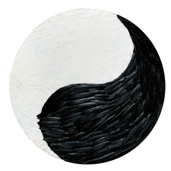 Malerei mit dem Titel "Contrast. Yin Yang" von Marina Lebedeva, Original-Kunstwerk, Acryl