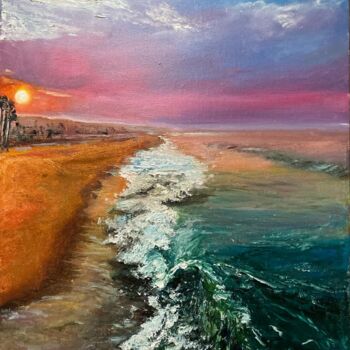제목이 "Rainbow sunset"인 미술작품 Marina Gavrilova로, 원작, 기름